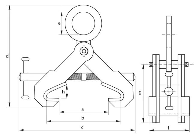 Green Pin® Beam Lifting Clamp H-Type - Green Pin